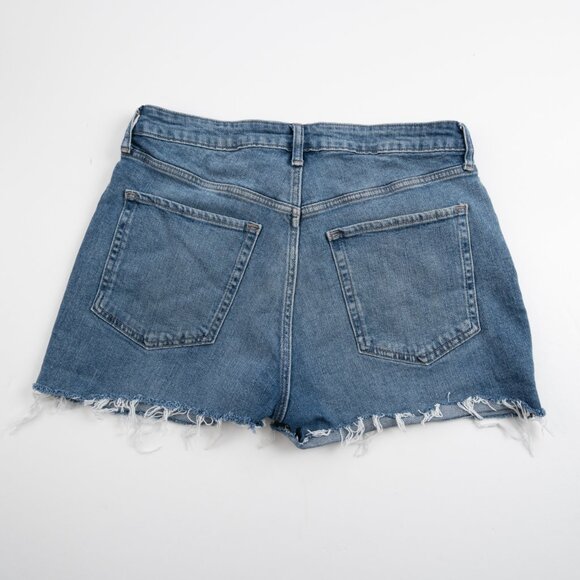 OLD NAVY Curvy O.G. Straight High-Rise cutoff jean shorts size 14P - Picture 3 of 8